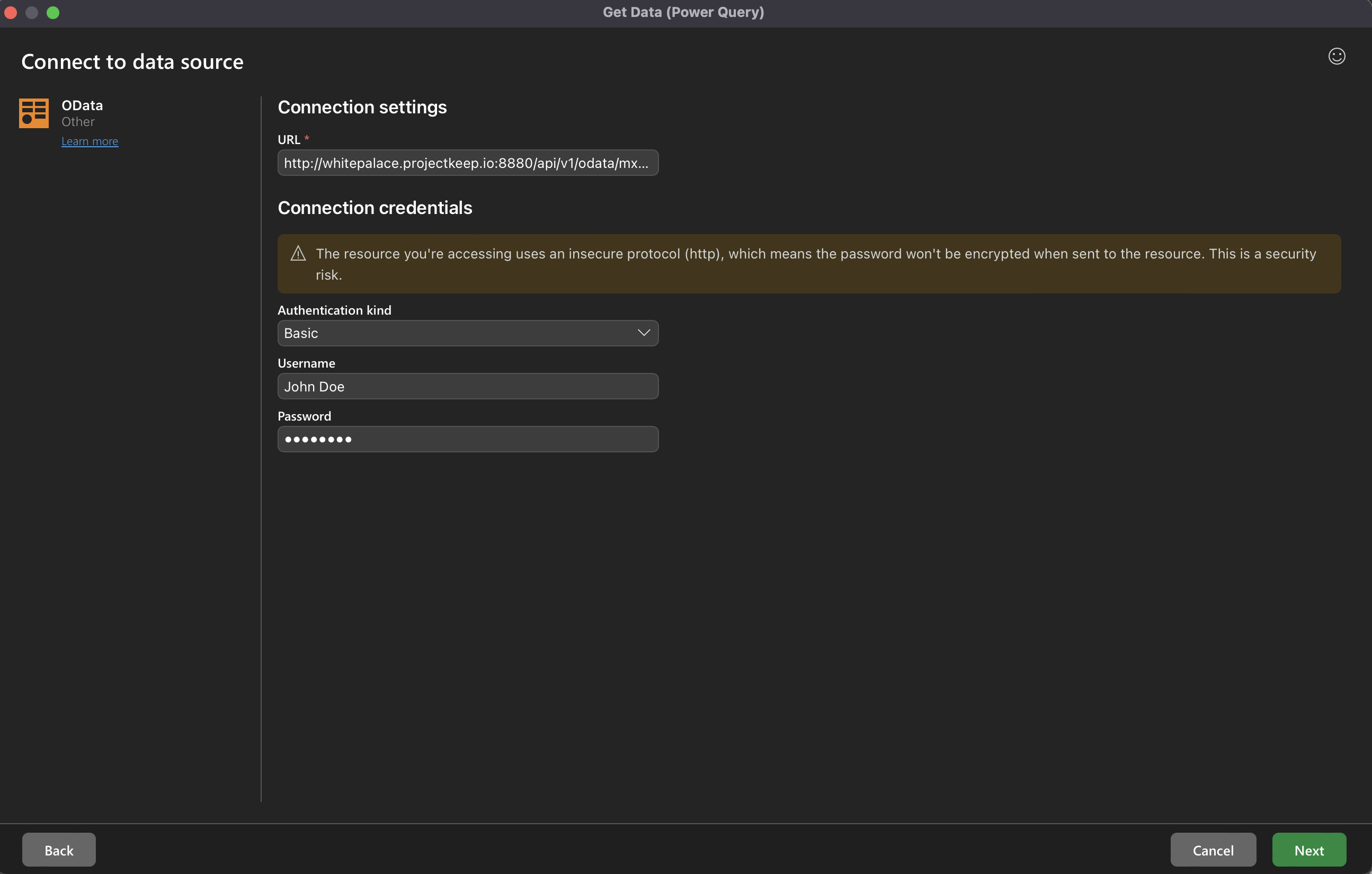 MacExcelODataFeedConfiguration