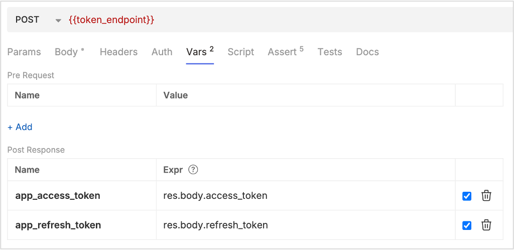 Bruno post exchange authorization code API