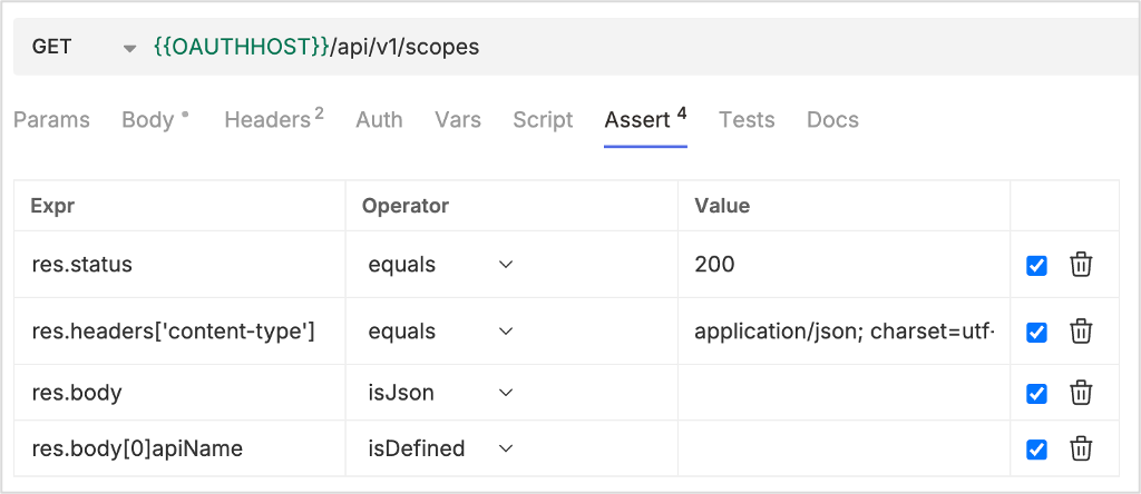 Bruno get scope to check access token API