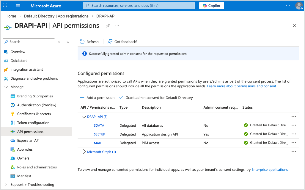 Azure app registration