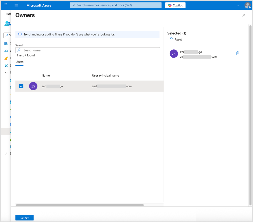 Azure app registration