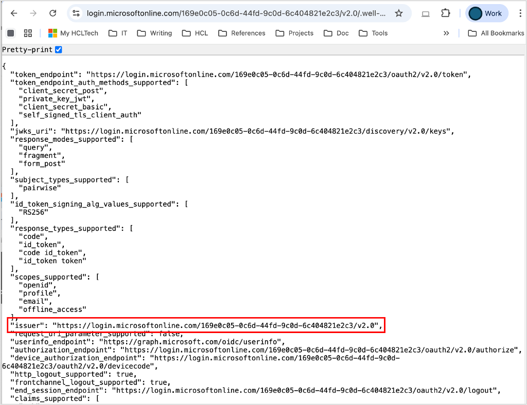 Azure app registration