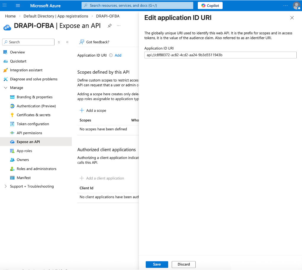 Azure app registration