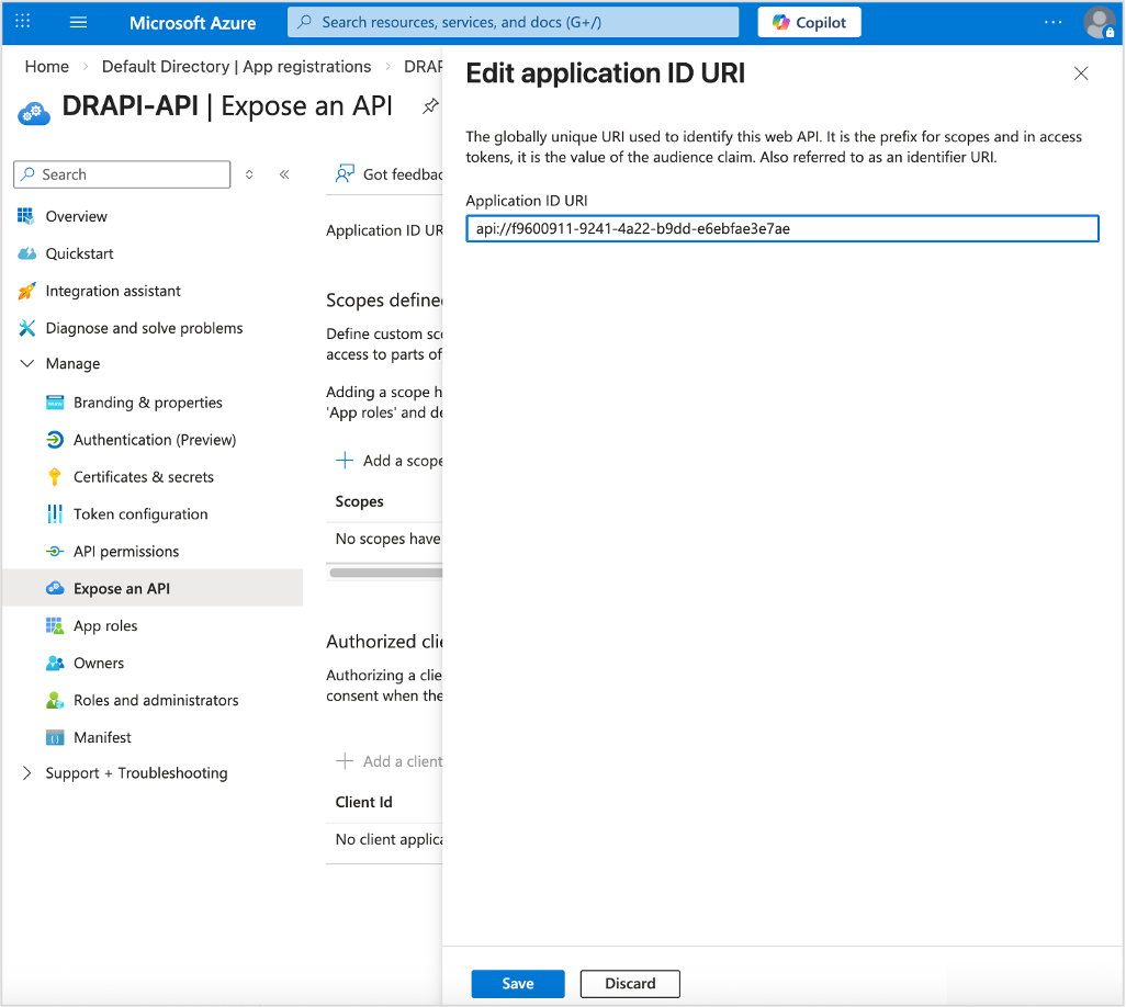 Azure app registration