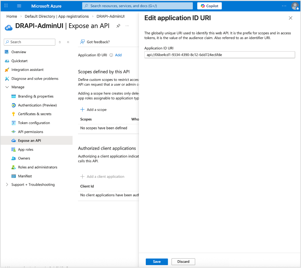 Azure app registration