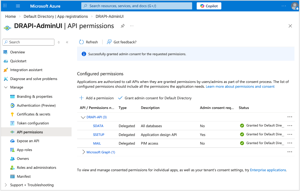 Azure app registration