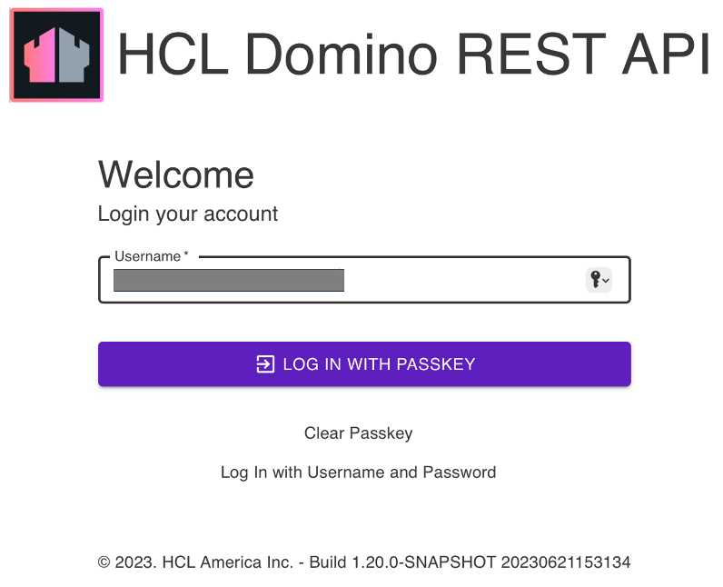 Log in with passkey