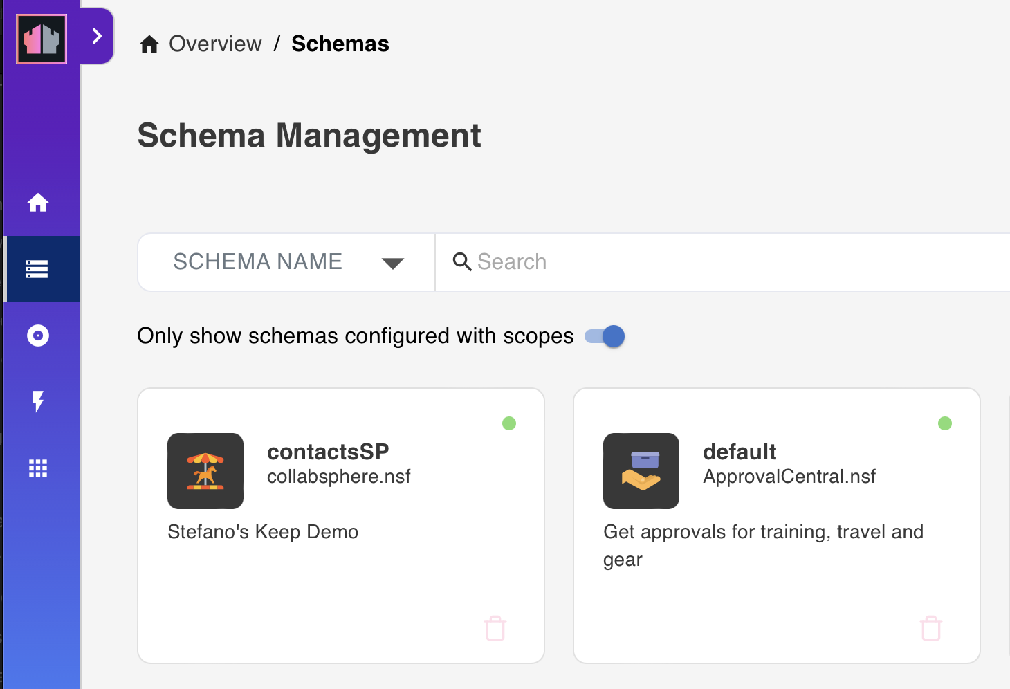 Schema available