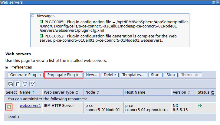 Propagate the webserver plugin