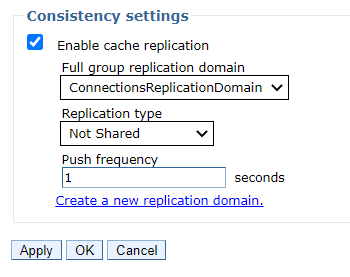screen for enabling cache replication