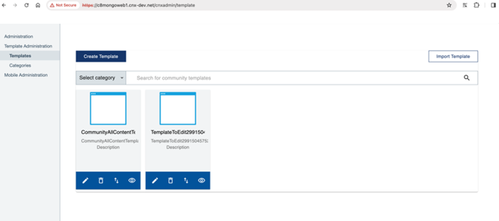 Community templates pre-migration