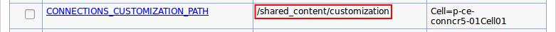 Connections customization path variable