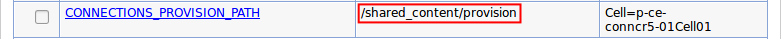 Connections provision path variable