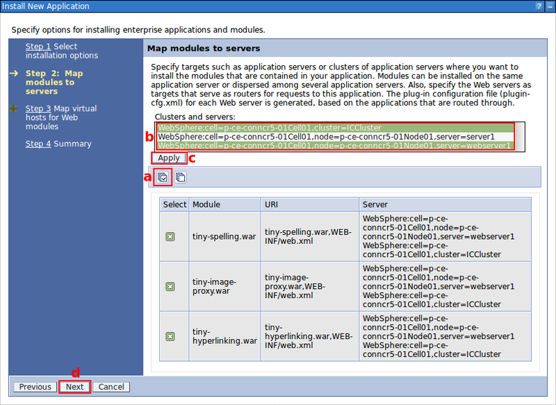 Map modules to servers