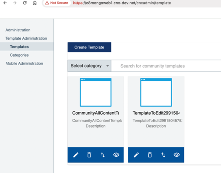 Community templates post-migration