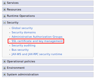 SSL certificate and key management link