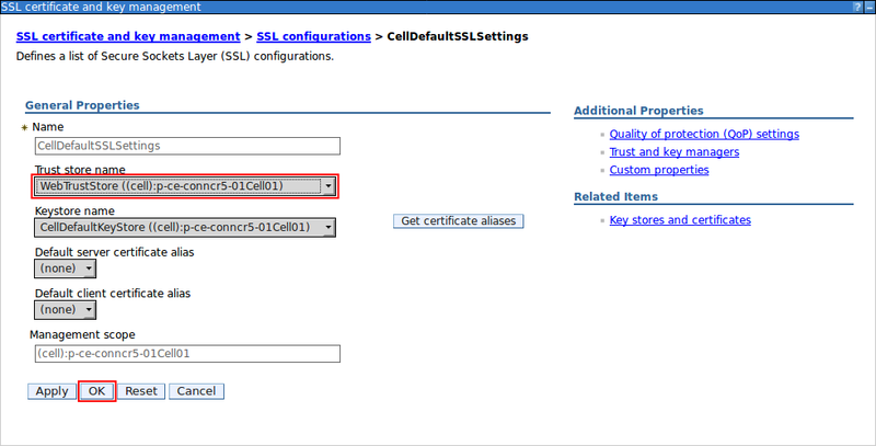 Details of cell default trust store.