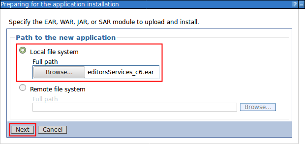 Select editorsServices_c6.ear