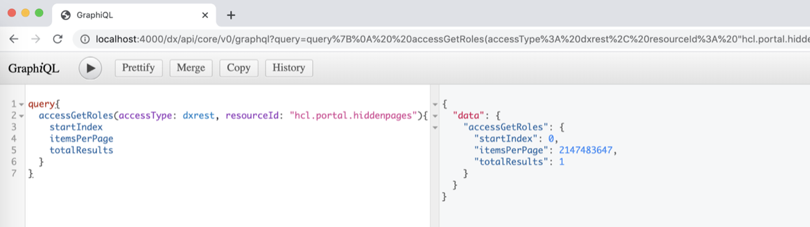 Experience API get roles script without authorization