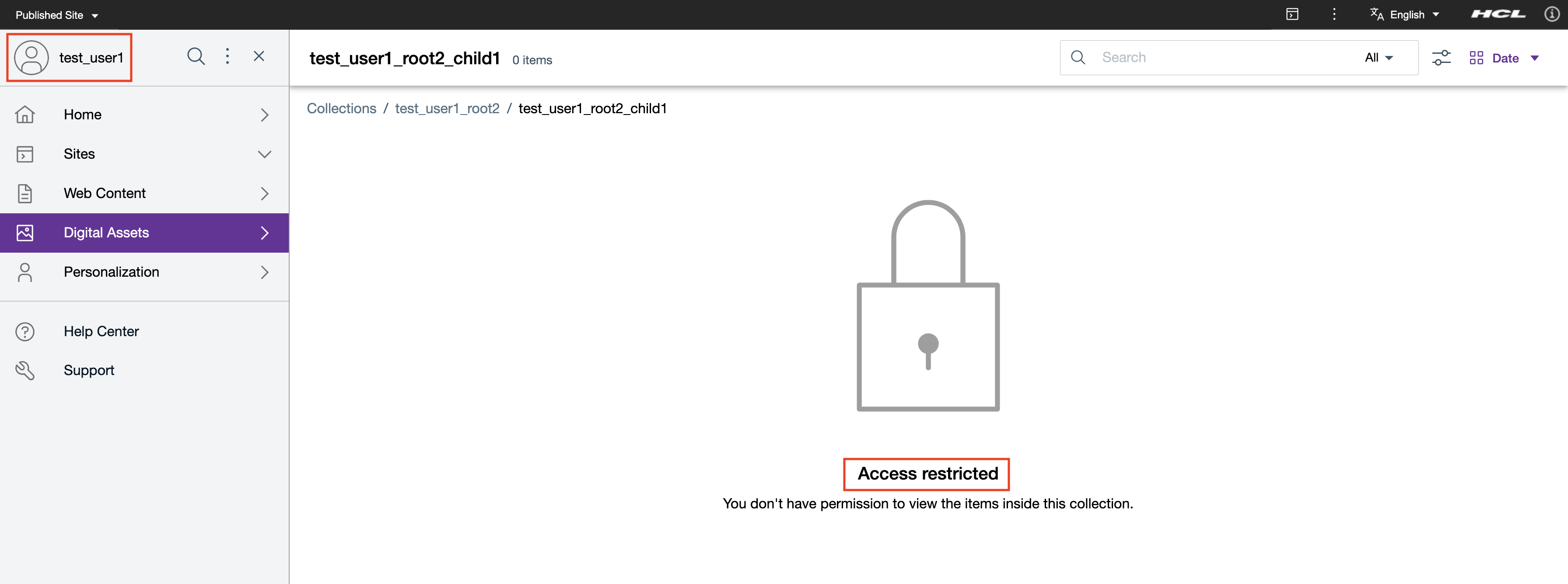 DAM Collection without permission with ACL traversal enabled￼￼