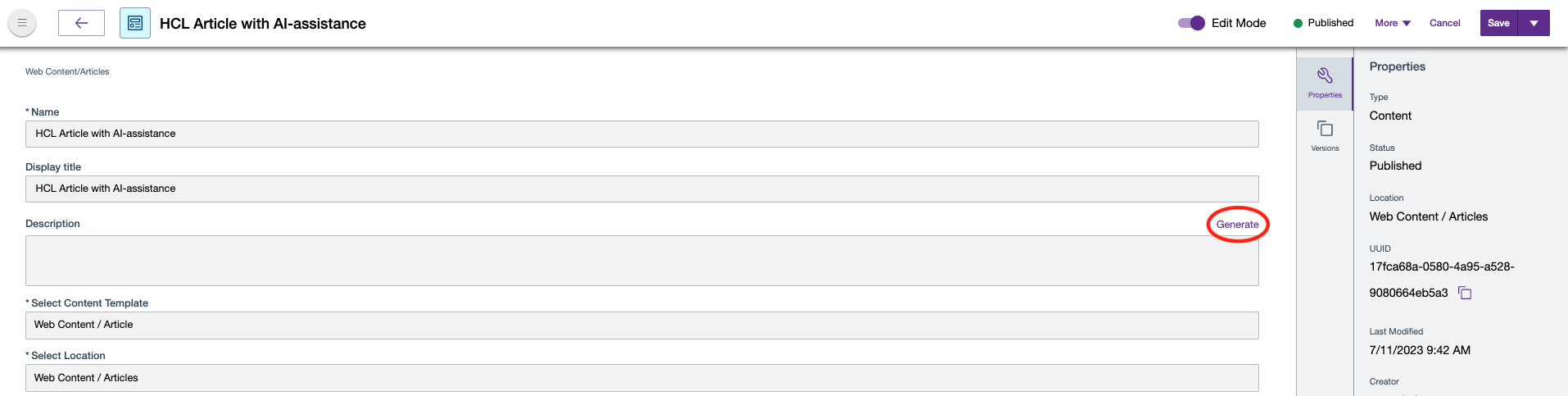 Generate summary