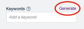 Generate keywords