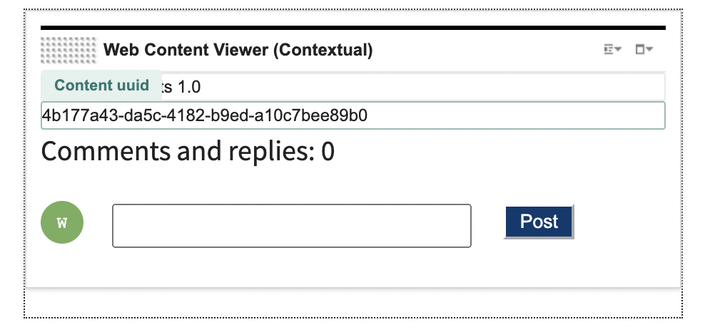 Content UUID for Comments