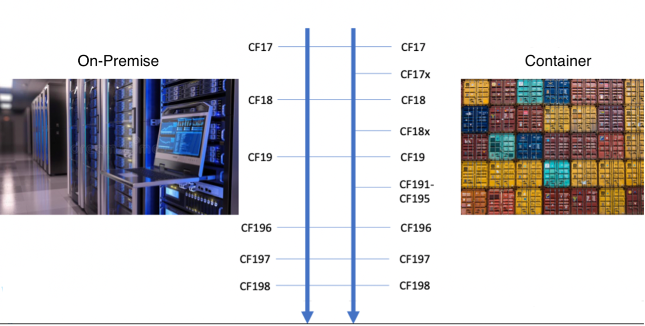 CF versioning for on-premises and container deployments