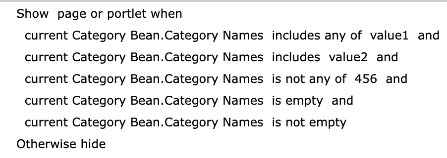 All Category Bean properties