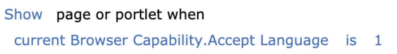 show current Browser Capability.Accept Language  is 1