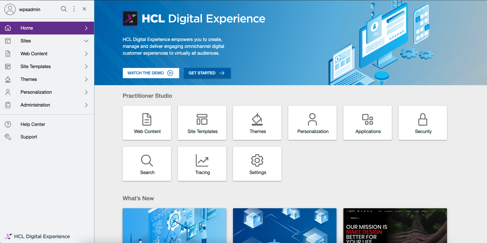 Log in to HCL Digital Experience 9.5