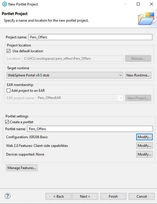 Create Project Pers_Offers