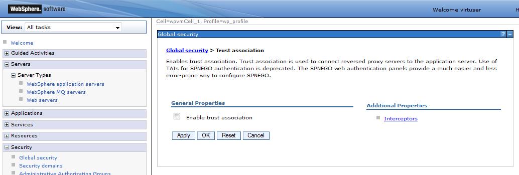 Enable trust association
