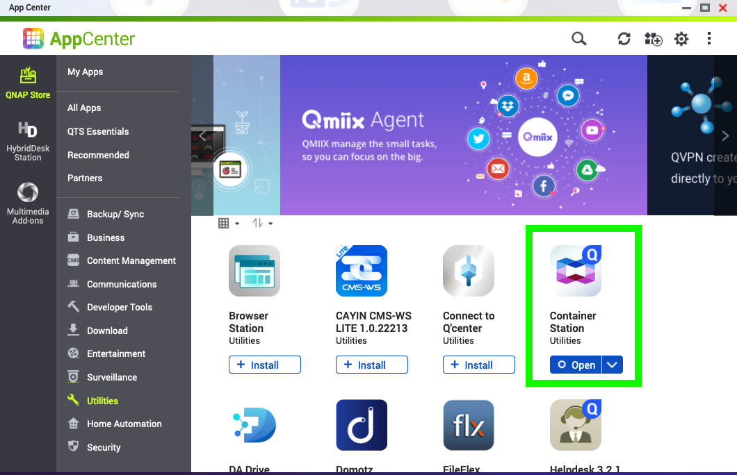 QNAP App Center