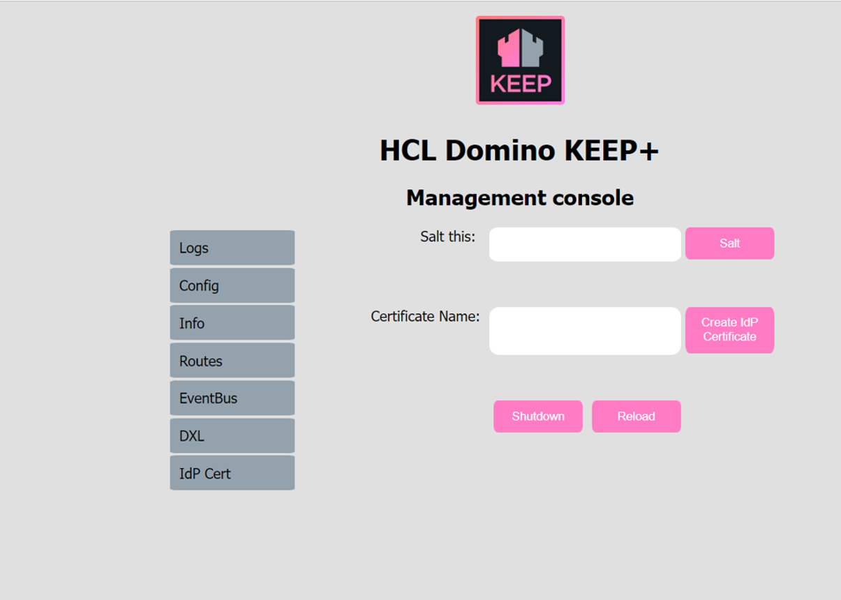 KEEP Management Console