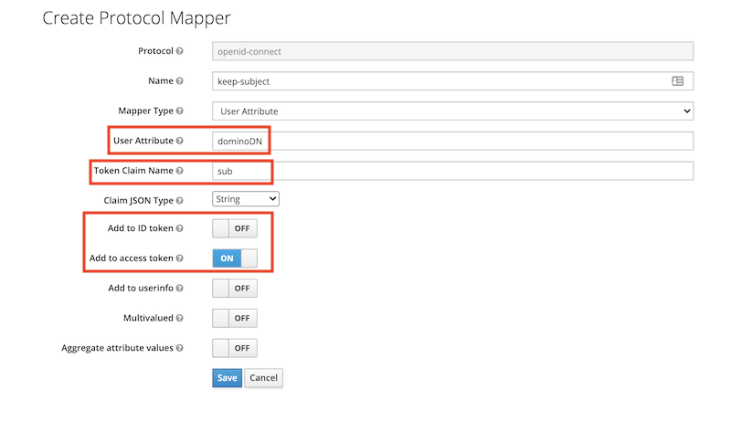 Keycloak Mapper Subject