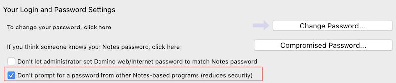 Notes security