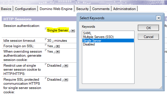 image of the domino web engine session authentication
