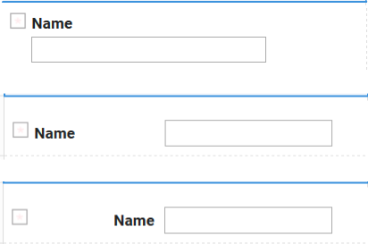 image showing the different label alignments