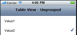 Table View Ungrouped