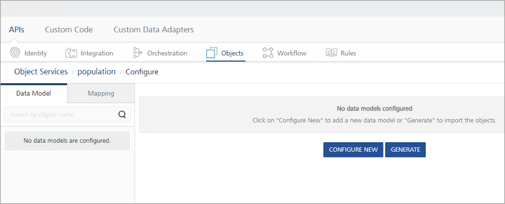 data model tab