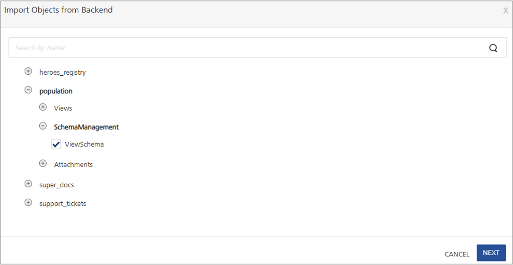 Import Objects from Backend