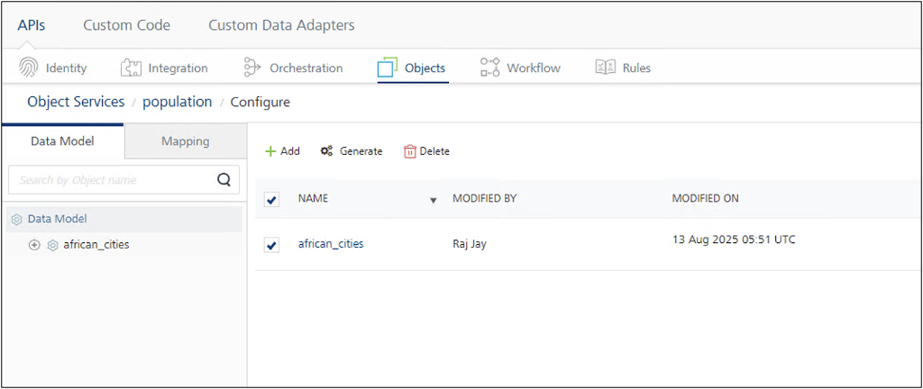 Import Objects from Backend