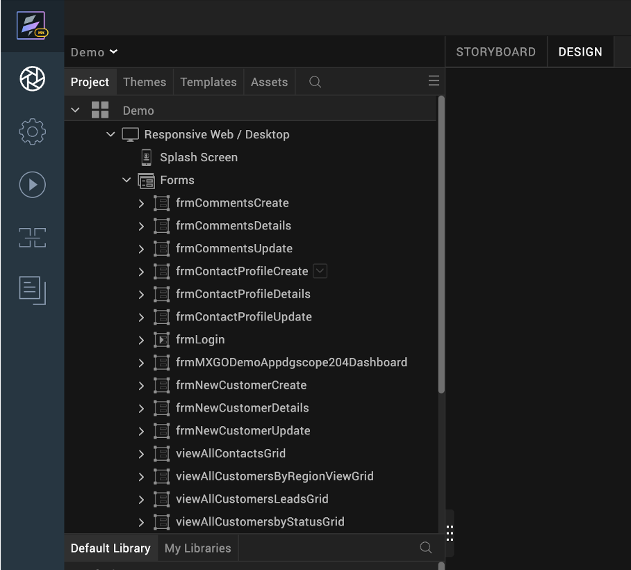 Import output in the Forms directory