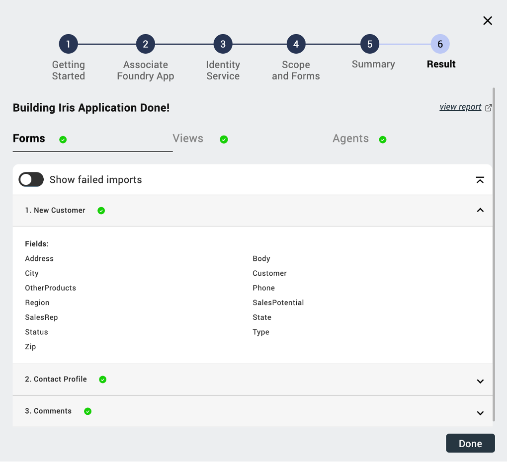 Design Import Wizard dialog