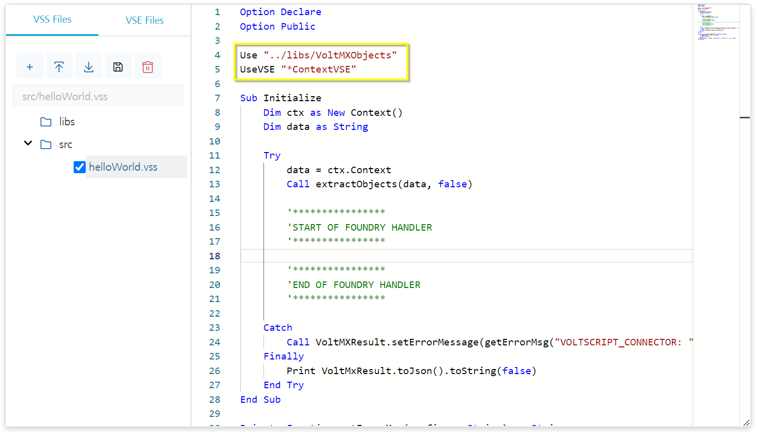 VOLTSCRIPT EDITOR