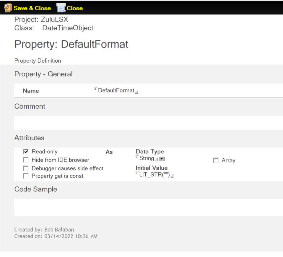 VSID VSE Property Form