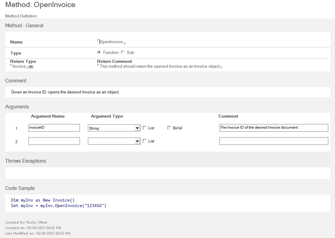 VSID VSS Method Form